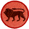 Lion in Circle Border