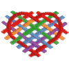 16 Heart Rainbow Weave
