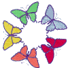 Butterfly Rainbow 5 Circle