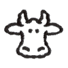 Cow Head Outline