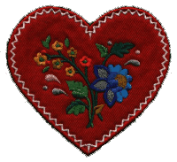 Appliqué Floral Heart