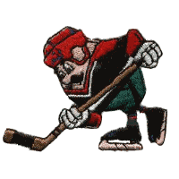 Cartoon hockey player