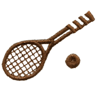 Tennis raquet with ball