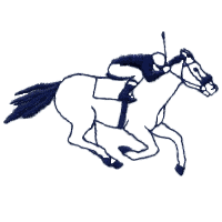 Race horse and Jockey - Outline