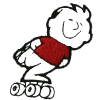 Happy Roller Skating Boy