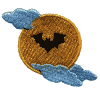 Bat over Cloudy Moon