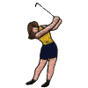 Woman teeing off