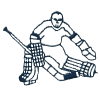 Hockey goalie - outline