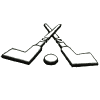 Crossed Hockey sticks in perspective