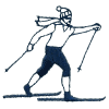 Cross Country Skier - outline