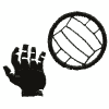 Hand and Volleyball