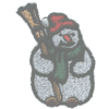 Snowman and broom