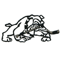 Bulldog with Hockey Stick - larger
