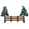 Trees and Fence