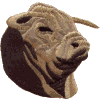 Horned Bull Head - larger