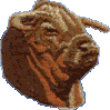 Horned Bull Head - smaller