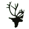 Caribou head silhouette