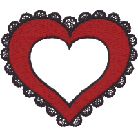 Heart with Lace Edge