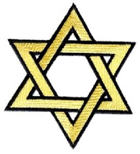 Intertwined Star of David - larger filled