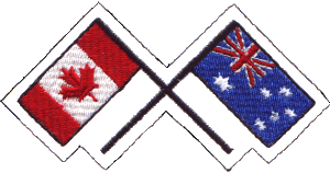 Crossed Canada and Australia Flags