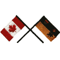 Crossed Flags, Canada & Saskatchewan