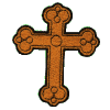 Crown tipped Cross - larger filled