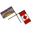 Crossed Flags, Canada & British Columbia