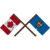 Crossed Canada & Alberta Flags