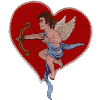 Cupid in Heart Appliqué