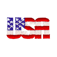 USA w/stars & stripes   