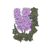 Ivy set: with lilacs