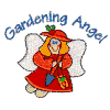 Gardening: Angel w/caption
