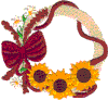 Sunflowers,  wreath