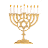 Menorah with 6-point Star