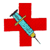 Medical cross with Syringe