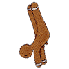 Tumbling Gingerbread Men: Handstand