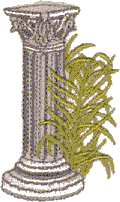 Column with Fern on right side