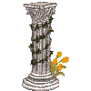 Column with Vine and flowers