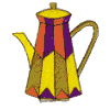 Vertical Stripe Teapot